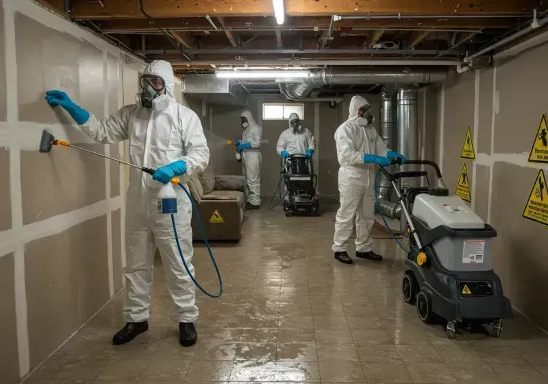 Basement Moisture Removal and Structural Drying process in Stagecoach, NV